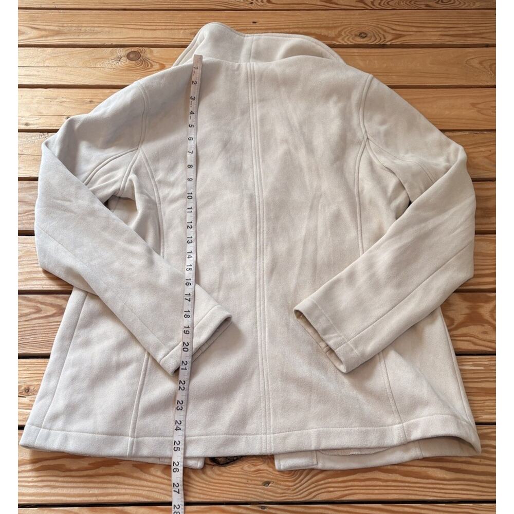Johnston & Murphy Women’s Faux Suede Front clasp jacket size L Cream N6 - Picture 6 of 9